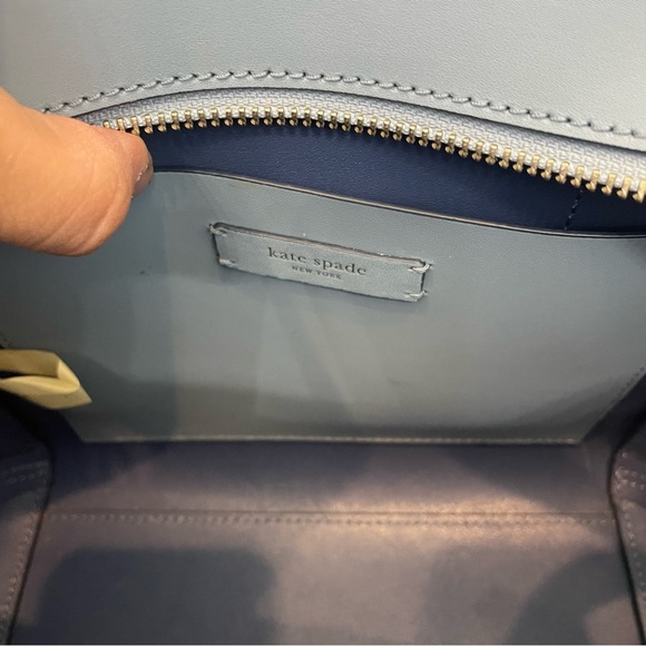 KATE SPADE Magnolia Street Mini Mina Eyelet Satchel - Pastel Blue - Picture 11 of 15